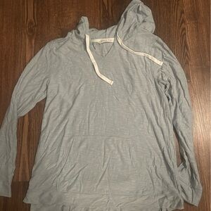 Free Fly Apparel Pale Blue Hooded Lightweight Pullover